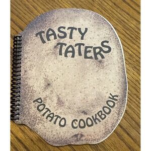 Tasty Taters Potato Cookbook Vntg 1989 Grand Cookbooks Michigan Die Cut Spiral